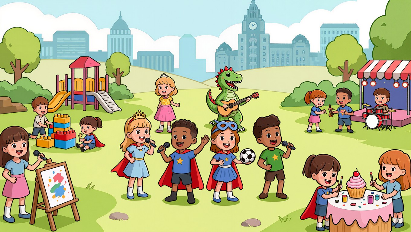 Adventure party with party games and themed activities