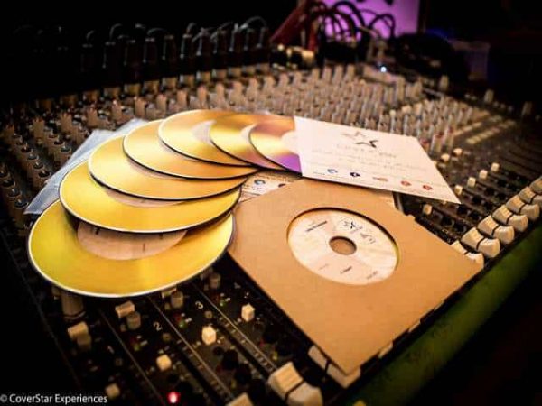 Party room with professional recording equipment